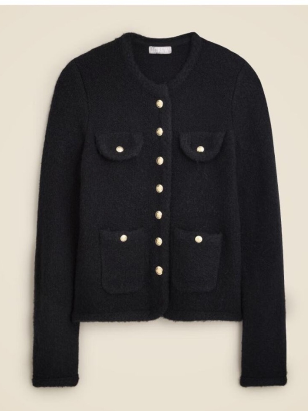 J. Crew Merino Alpaca Lady Sweater Jacket with Gold Buttons
